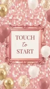 Pink Gold Party Photo Booth Template Mirror Screen Portrait