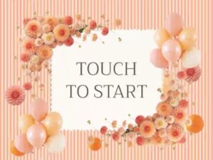 Modèle de photomaton pour fête orange