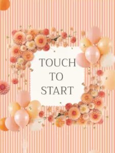 Modèle de photomaton pour fête orange