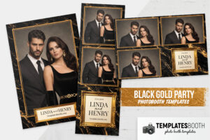 Black Gold Party Photo Booth Template