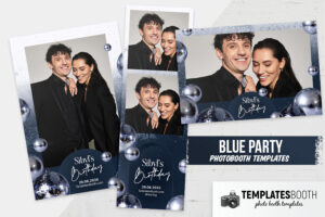 Blue Party Photo Booth Template