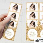 Aperçu du modèle de célébration dorée pour photobooth