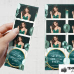 Aperçu du modèle de fête verte pour photobooth
