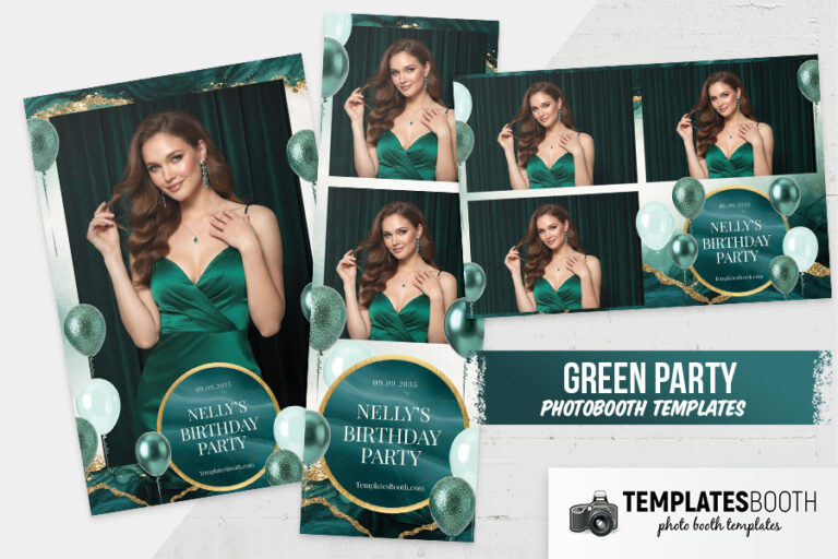 Green Party Photo Booth Template