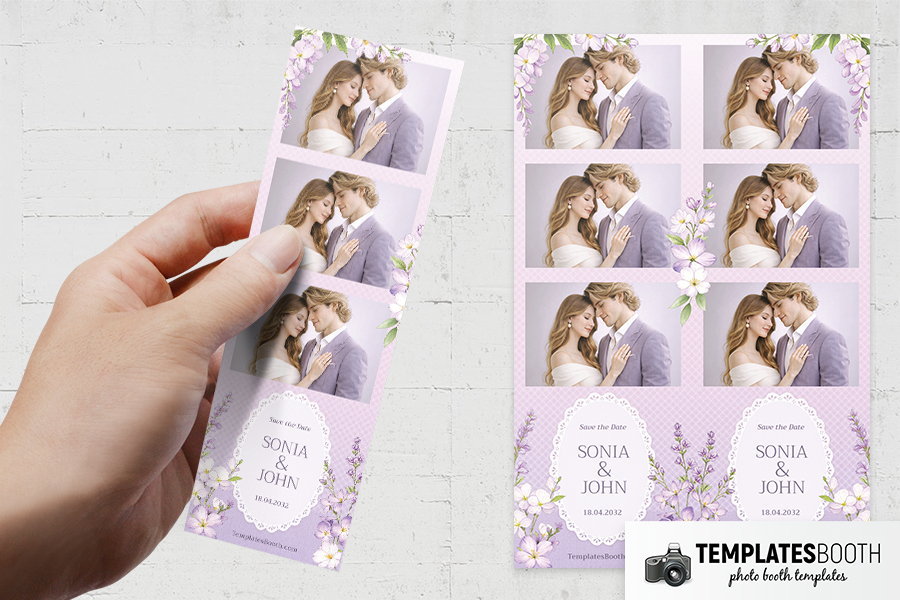 Lavender Celebration Photo Booth Template Preview