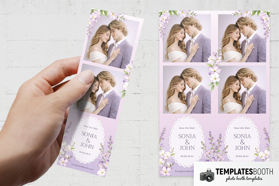 Lavender Celebration Photo Booth Template Preview
