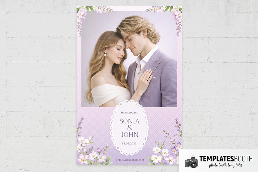 Lavender Celebration Photo Booth Template Preview
