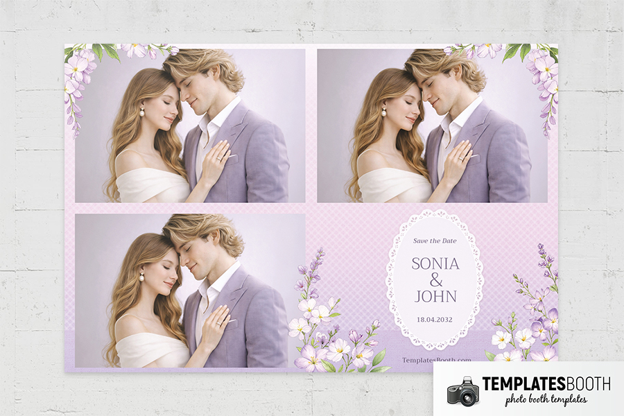 Lavender Celebration Photo Booth Template Preview