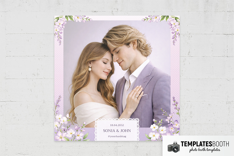 Lavender Celebration Photo Booth Template Preview