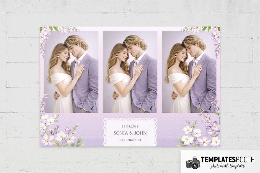 Lavender Celebration Photo Booth Template Preview
