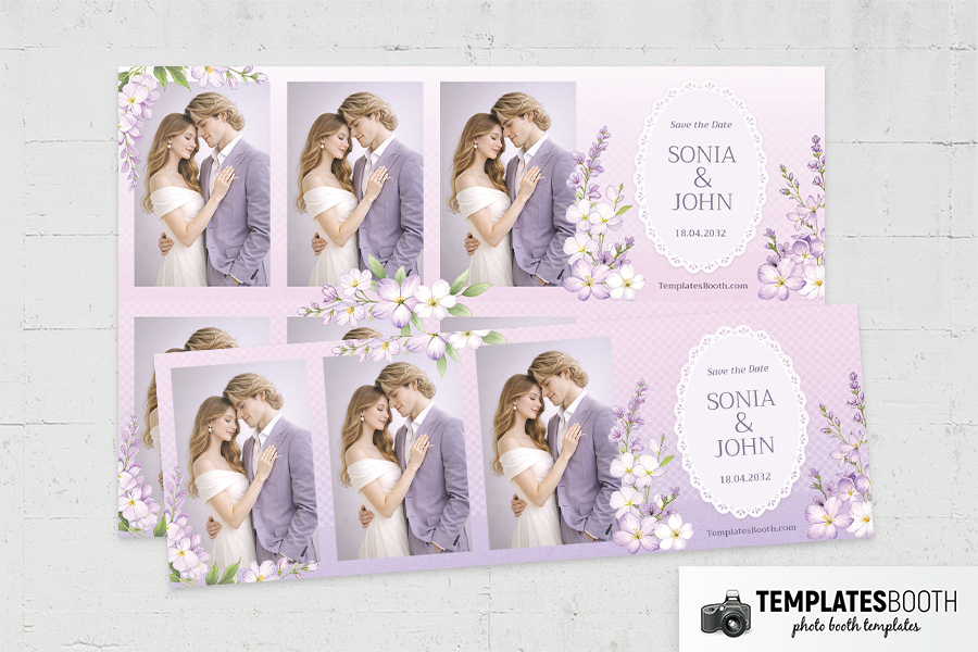 Lavender Celebration Photo Booth Template Preview