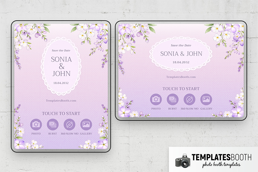 Lavender Celebration Photo Booth Template Preview