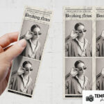 Aperçu du modèle journal pour photobooth