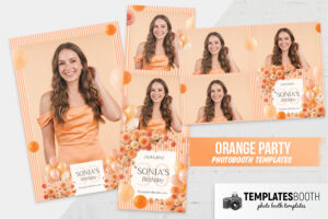 Orange Party Photo Booth Template