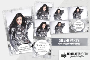 Silver Party Photo Booth Template