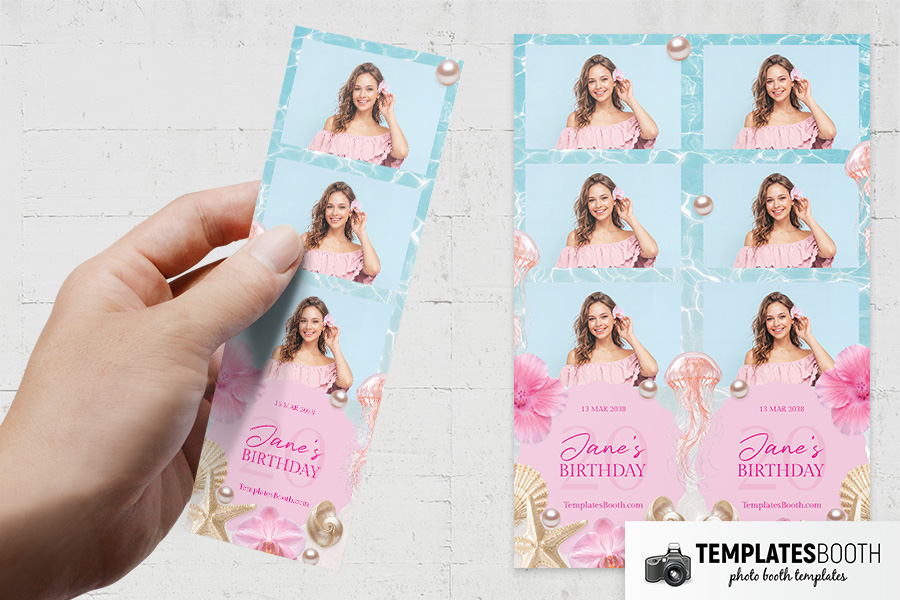 Summer Party Photo Booth Template Preview