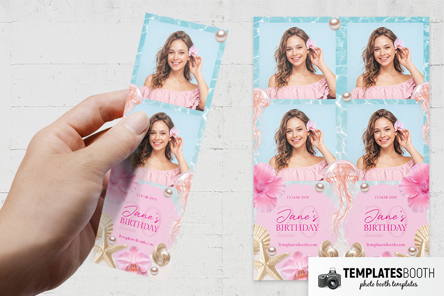 Summer Party Photo Booth Template Preview