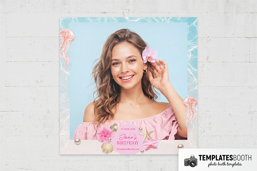 Summer Party Photo Booth Template Preview