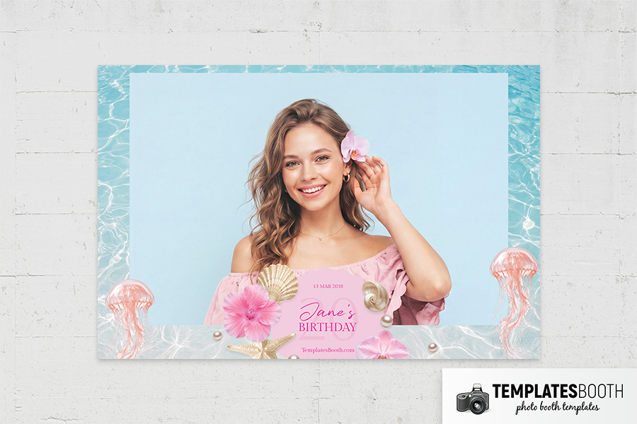 Summer Party Photo Booth Template Preview