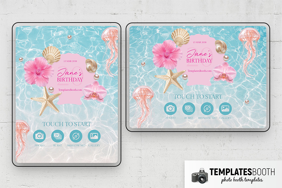 Summer Party Photo Booth Template Preview