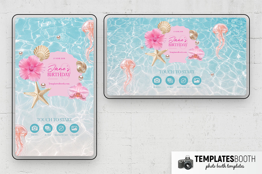 Summer Party Photo Booth Template Preview