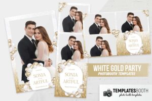 White Gold Party Photo Booth Template