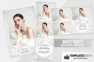 White Party Photo Booth Template
