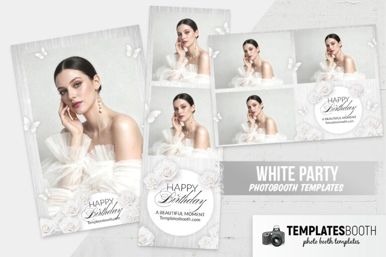 White Party Photo Booth Template