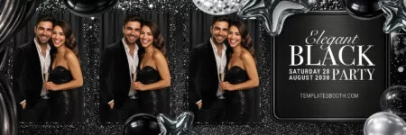 Black Party Photo Booth Template