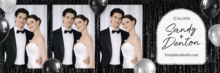 Black Silver Party Photo Booth Template