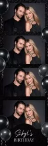 Black Party Photo Booth Template 2x6 Strip