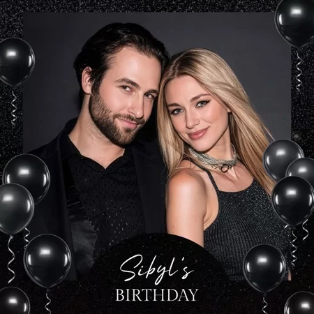Black Party Photo Booth Template