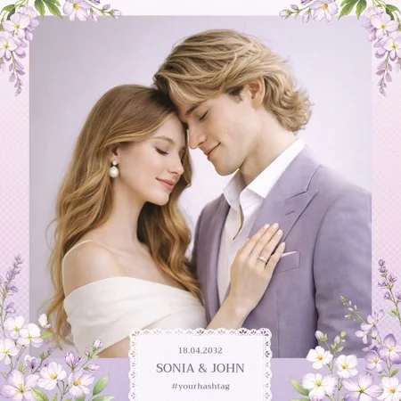 Lavender Celebration Photo Booth Template