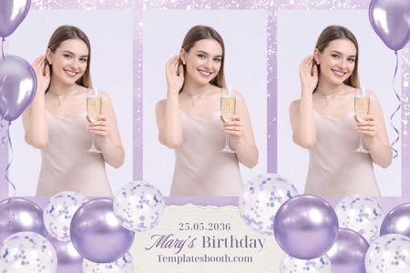 Modèle de photobooth pour fête lavande