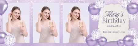 Modèle de photobooth pour fête lavande