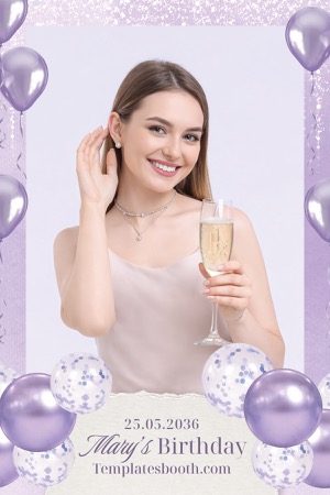 Modèle de photobooth pour fête lavande