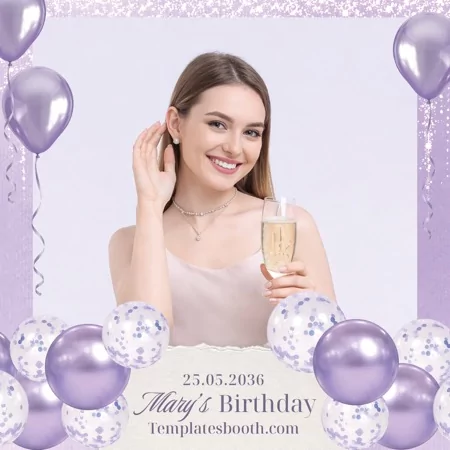 Lavender Party Photo Booth Template