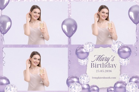 Modèle de photobooth pour fête lavande