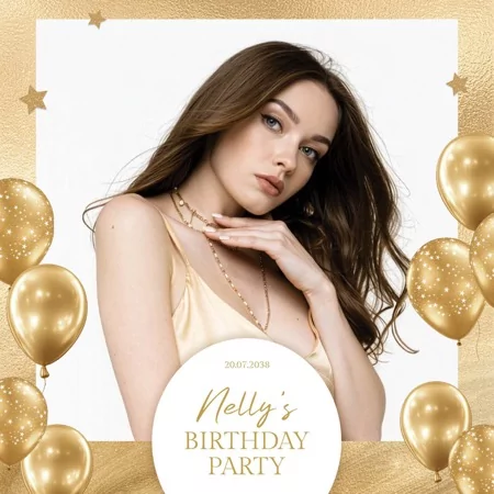 Gold Celebration Photo Booth Template