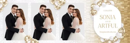White Gold Party Photo Booth Template