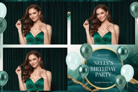 Green Party Photo Booth Template