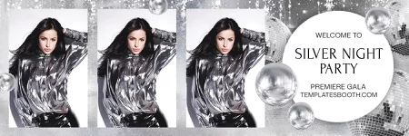 Silver Party Photo Booth Template