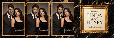 Black Gold Party Photo Booth Template