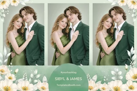 Green Celebration Photo Booth Template