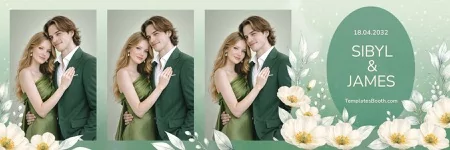 Green Celebration Photo Booth Template