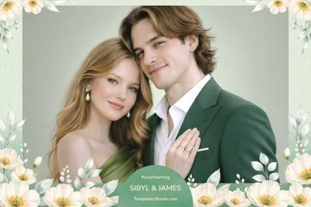 Green Celebration Photo Booth Template