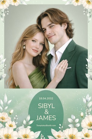 Aperçu Green Celebration Photo Booth Template 2
