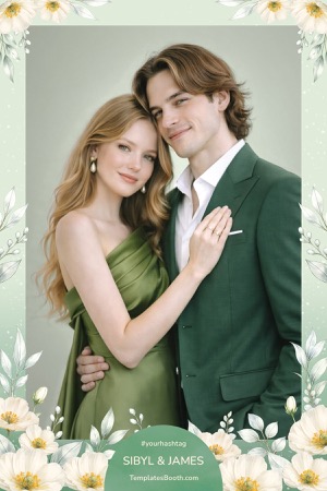 Aperçu Green Celebration Photo Booth Template 2