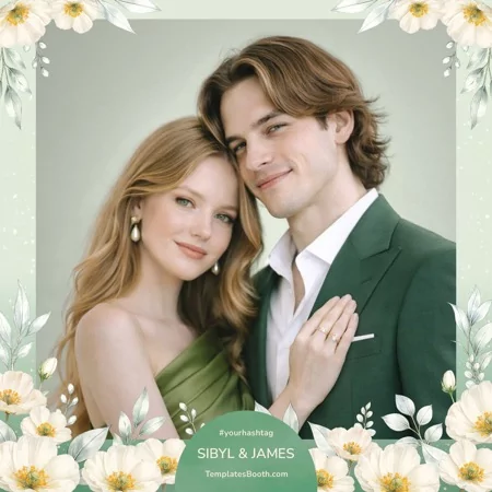 Green Celebration Photo Booth Template