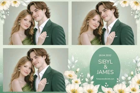 Green Celebration Photo Booth Template